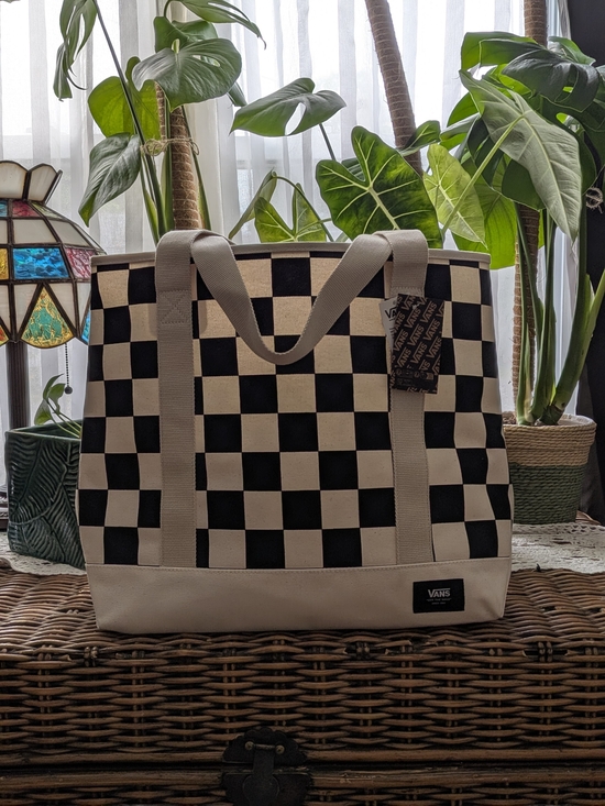 Vans Handbags - Vans Black and Cream Checkerboard Tote Bag